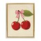 Stupell Industries Cherries with Pink Plaid Bow Floating Frame, design by Christine Simpson Art